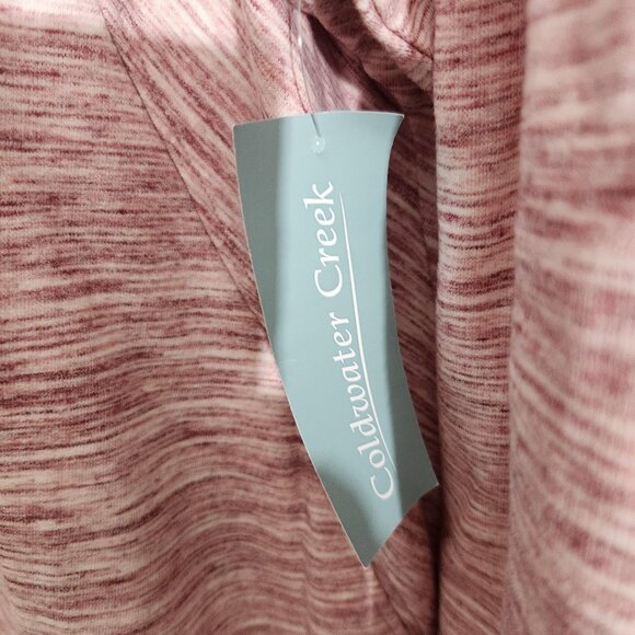 Coldwater Creek Shirt Womens 3X Red Clay Multi Long Sleeve Tunic Scoop Neck - Picture 4 of 16